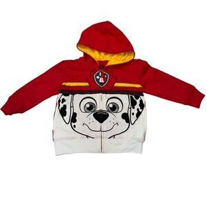 Nickelodeon Paw Patrol Marshall 3T Zipper Hoodie Red Yellow Firefighter Toddler